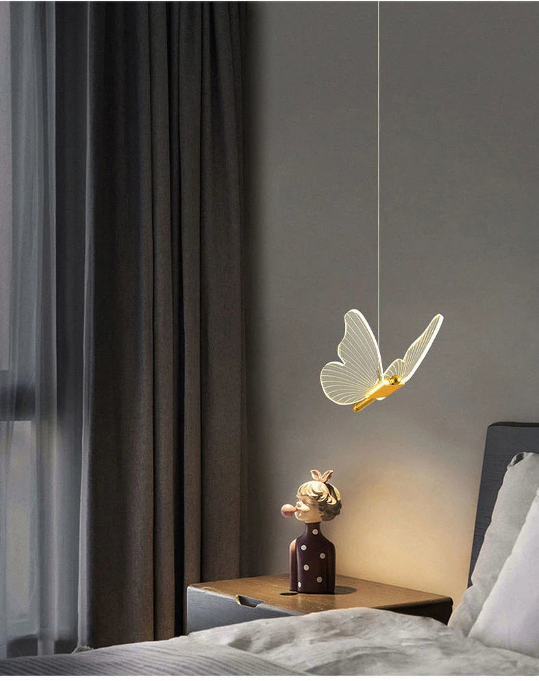 Panoch Acrylic Butterfly Chandelier Lamparas Colgantes Para
