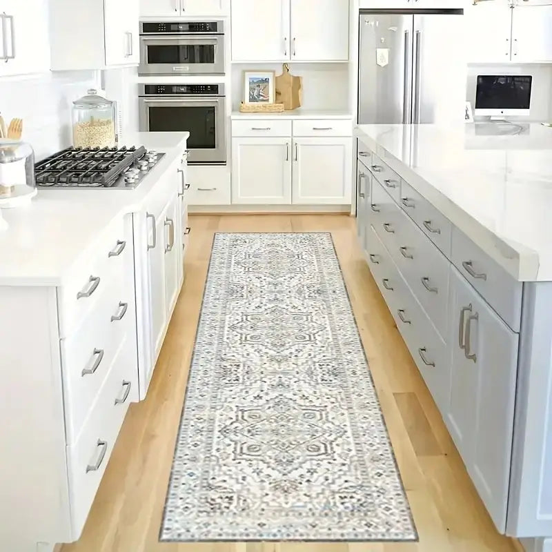 Bohemian Corridor Area Rug Crystal Velvet Long Rug for