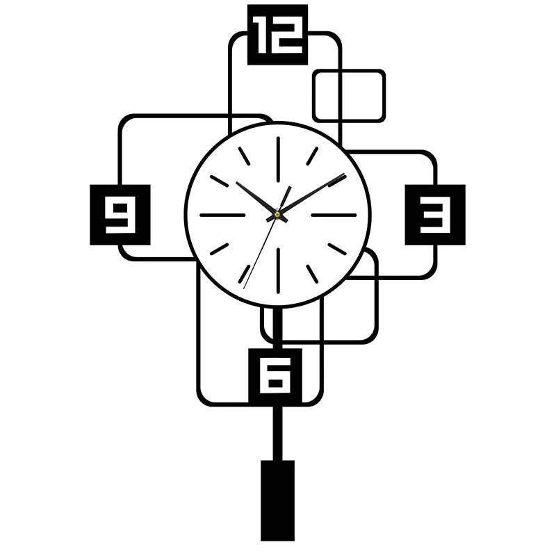 Modern Minimalist Family Large Wall Clock Silent Wall Clock