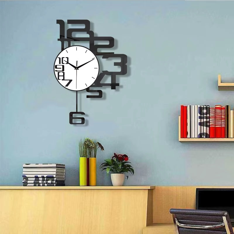 Art Decoration Swing Clock Large Living Room Luxury Home Decoration Creative Clock Silent Wall Clock Bedroom Restaurant Clock