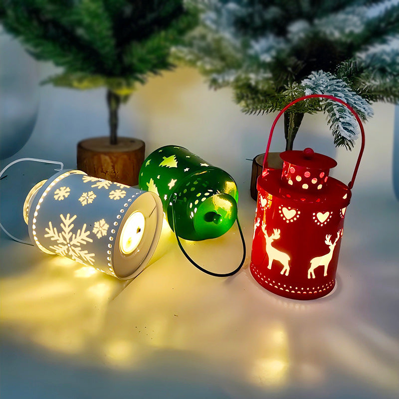 Nordic LED Candle Lanterns glowing