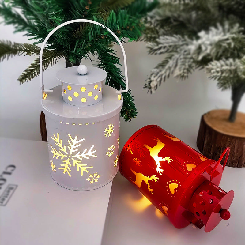 Nordic LED Candle Lanterns, white and red
