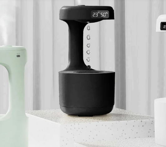 Anti-Gravity Humidifier/ Aroma Diffuser With Clock Water Drops