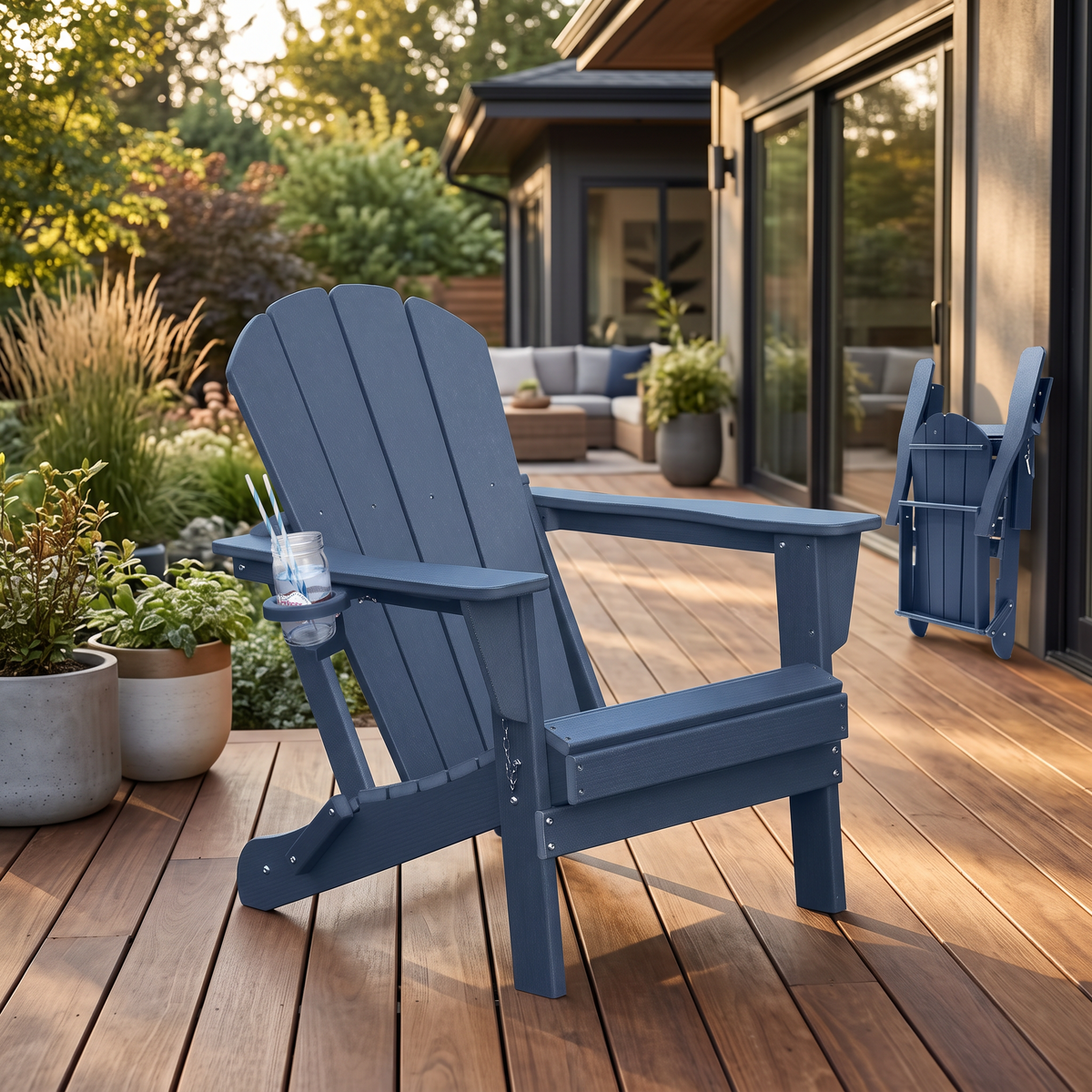Adirondack Chair, Plastic Adirondack Chairs, HDPE in a modern home