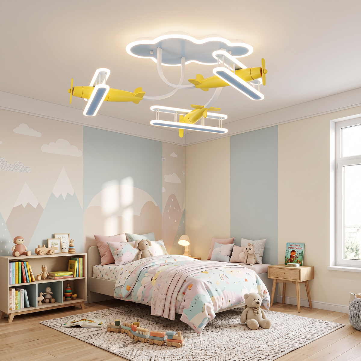Airplane Lamps Cartoon Plane Chandelier Light for in a modern home