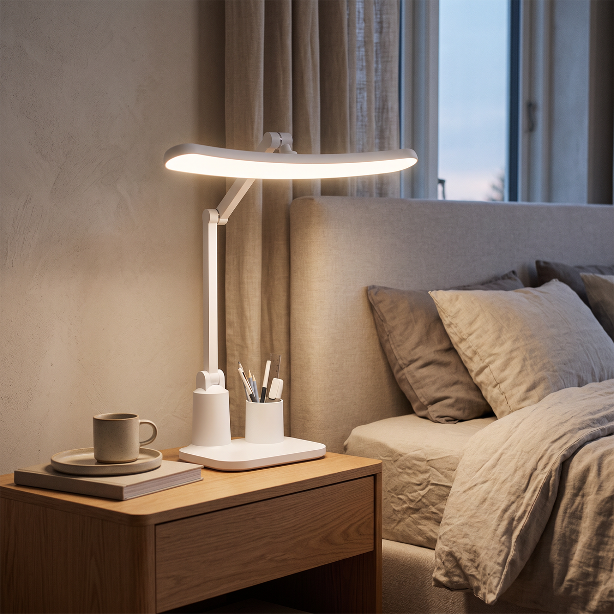 LED Table Lamp Eyes Protection Touch Dimmable Led Table in a modern home