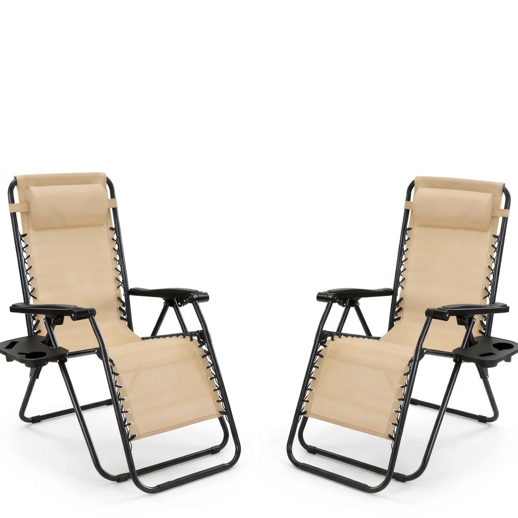 Zero Gravity Chairs, Set of 2 on a white background