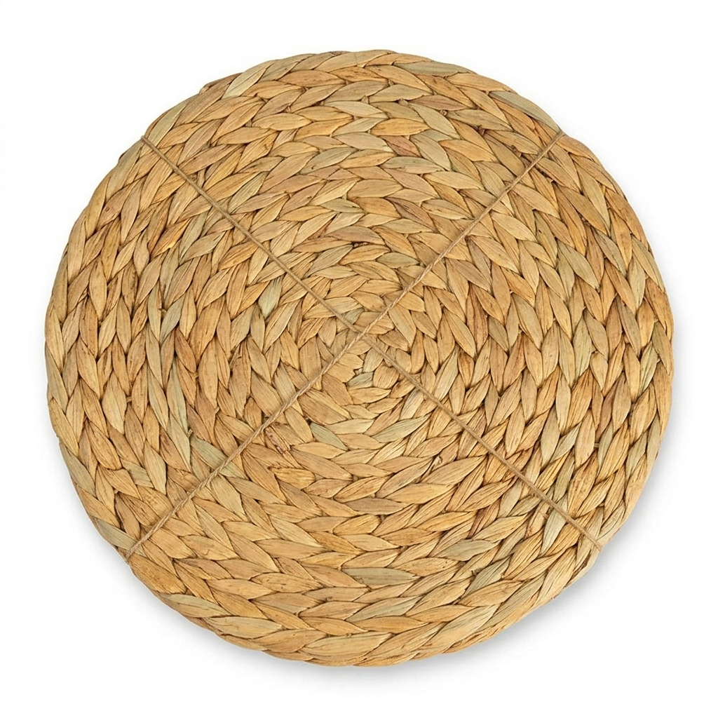Woven Straw Placemat on a white background