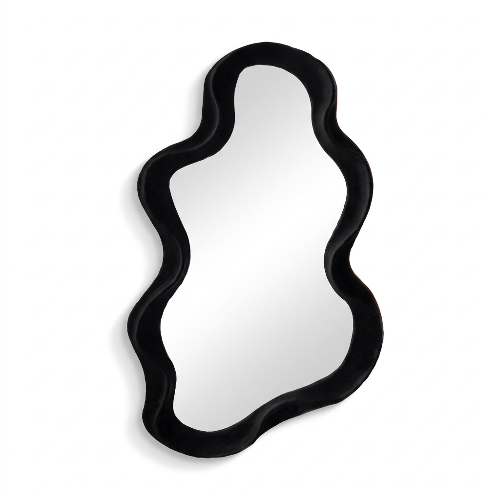 Wavy Cloud Mirror on a white background