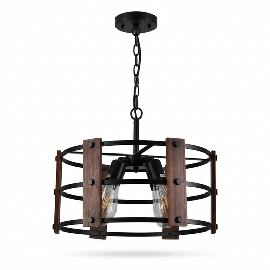 Rustic Cage Chandelier on a white background