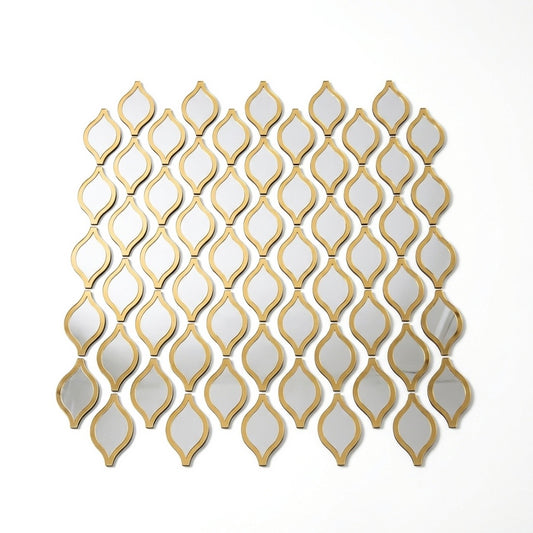 Gold Teardrop Mirror Decals on a white background