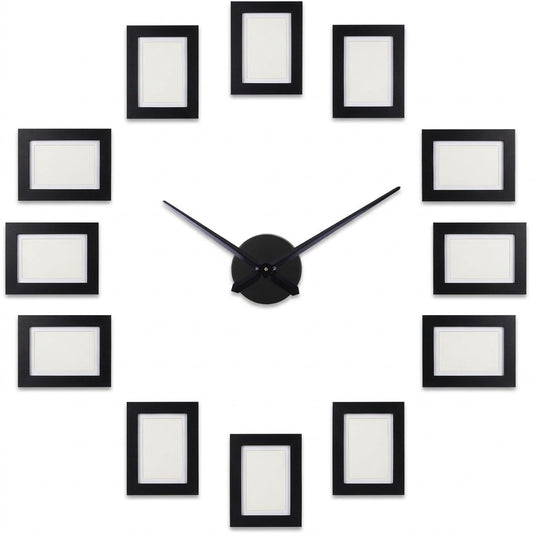 Photo Collage Wall Clock on a white background