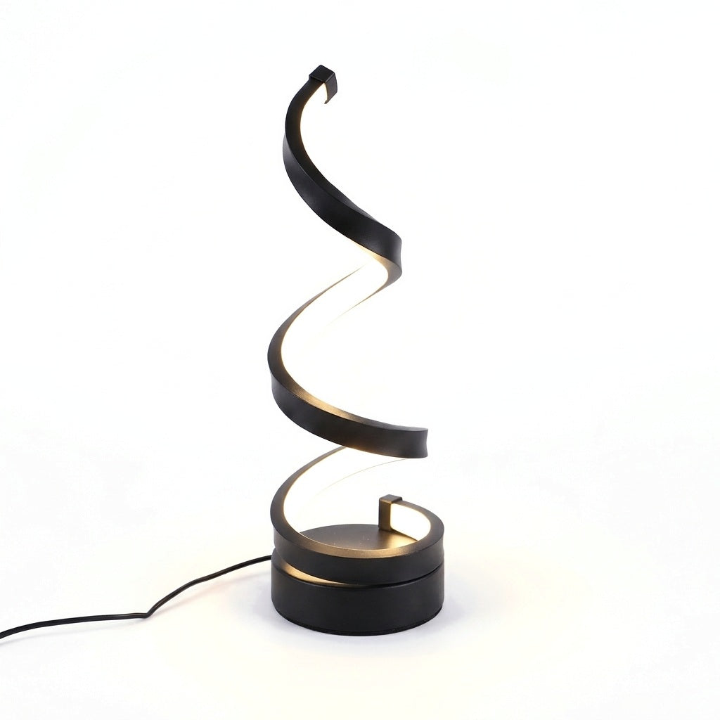 Black Bedside Table Lamp on a white background