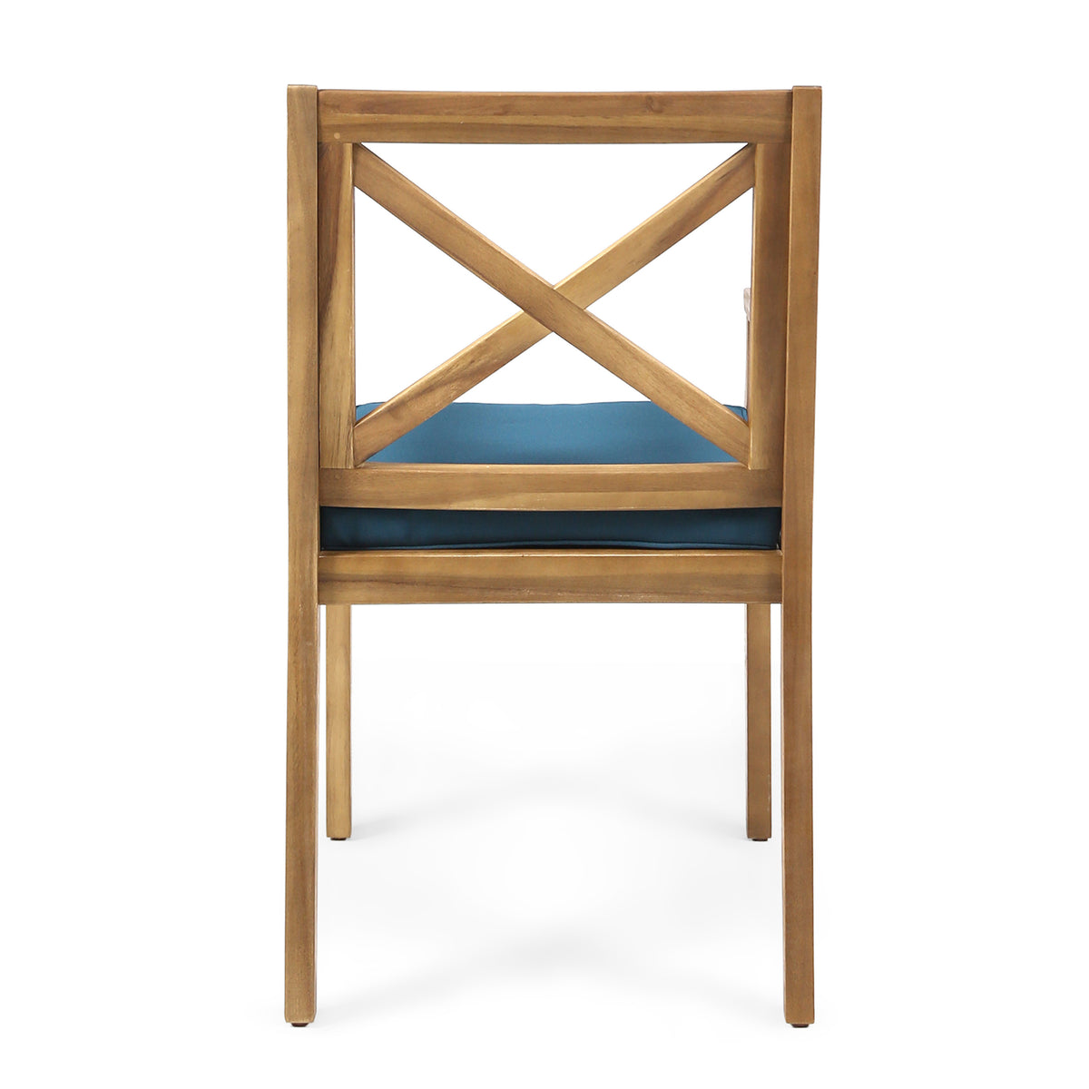 PERLA DINING CHAIR,2PCS with 2 Blue Cushions,For Backyard,