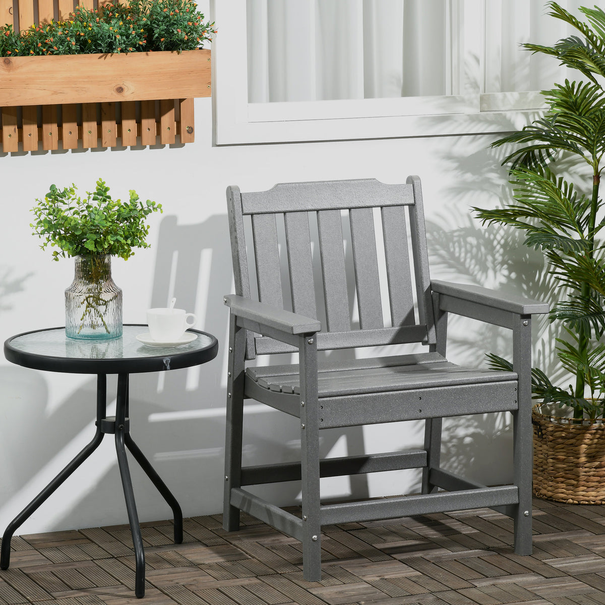 All-Weather Patio Chair, HDPE Patio Dining Chair, Heavy