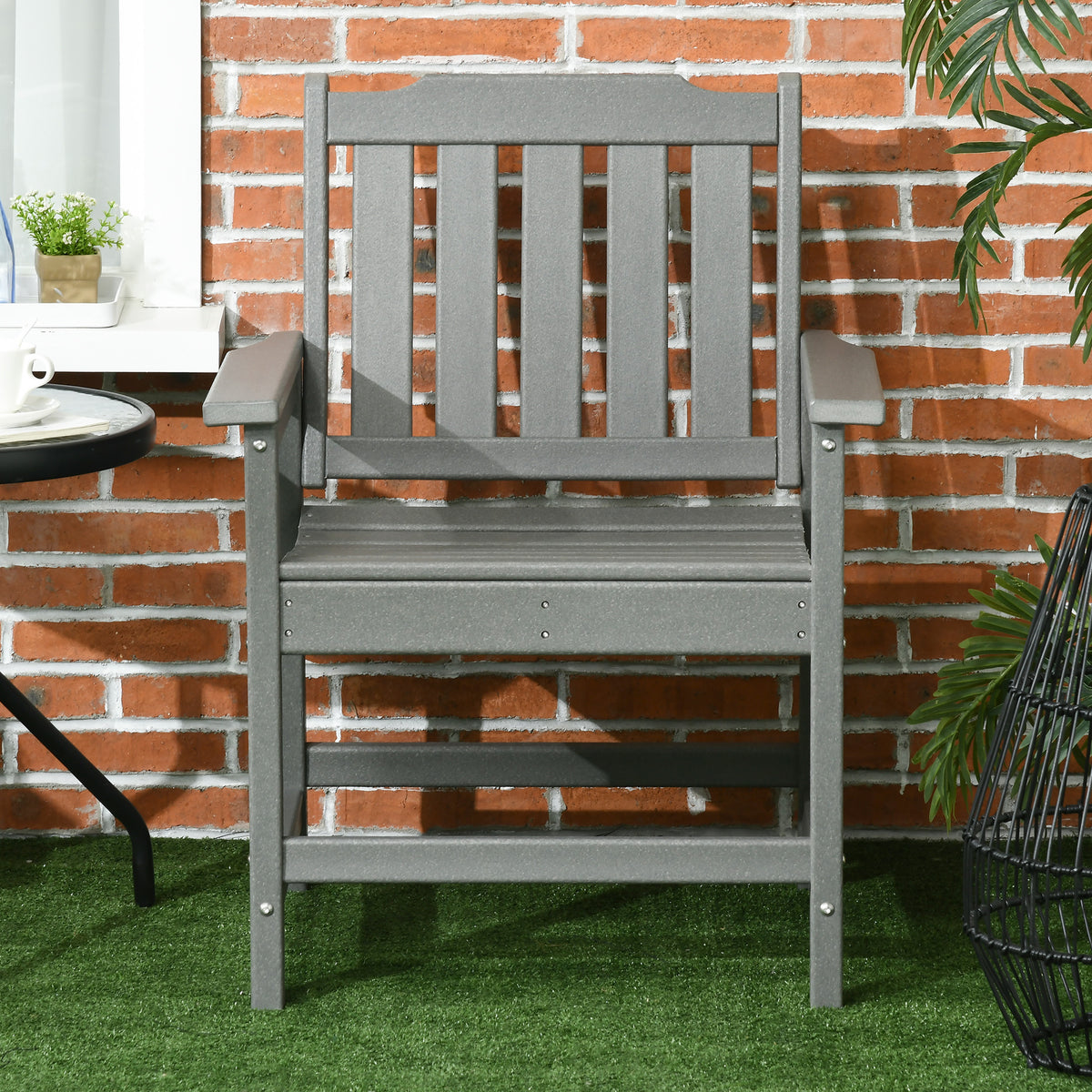 All-Weather Patio Chair, HDPE Patio Dining Chair, Heavy