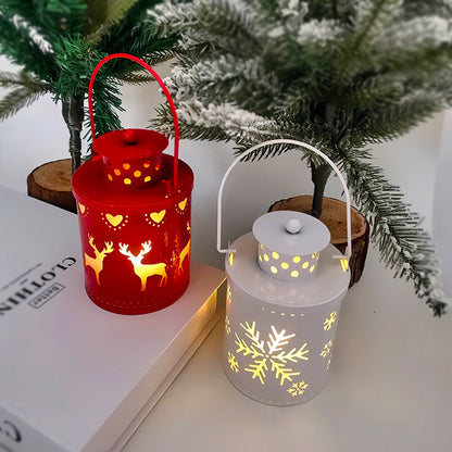 Nordic LED Candle Lanterns, red and white