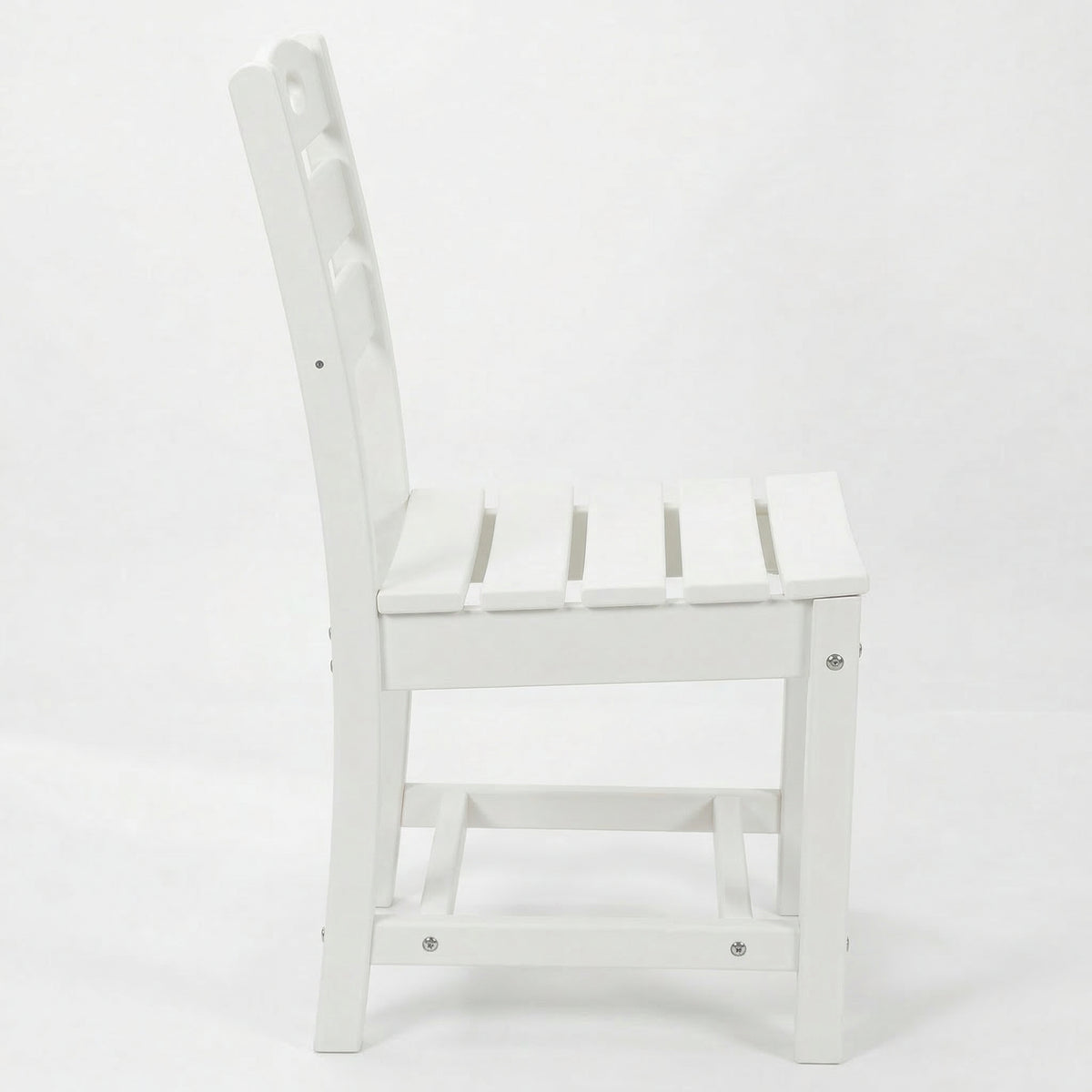 White 3-Piece Outdoor Bistro Set round Table Set Patio