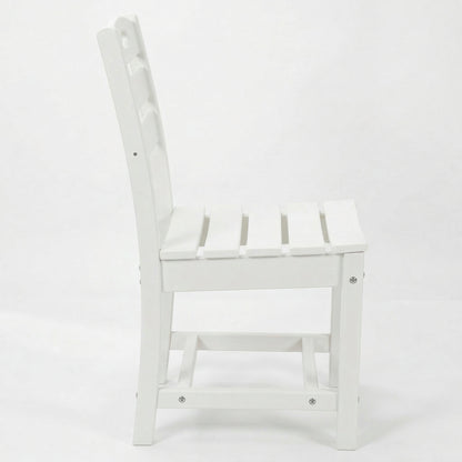 White 3-Piece Outdoor Bistro Set round Table Set Patio