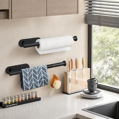 Paper Towel Holder under Cabinet Wall Mount for Kitchen Paper Towel