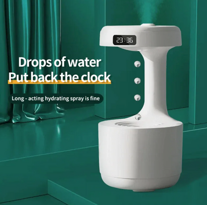 Anti-Gravity Humidifier/ Aroma Diffuser With Clock Water Drops