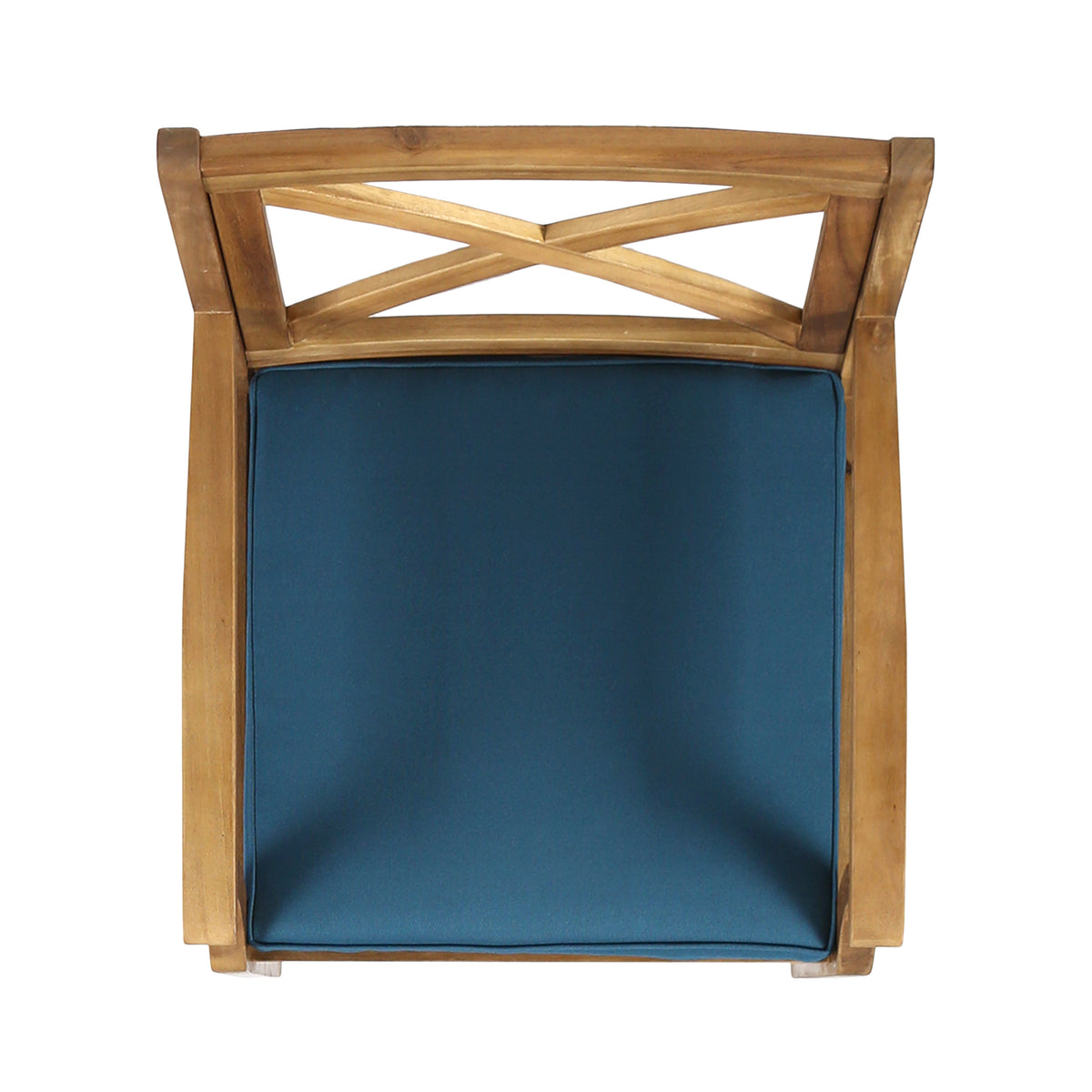 PERLA DINING CHAIR,2PCS with 2 Blue Cushions,For Backyard,