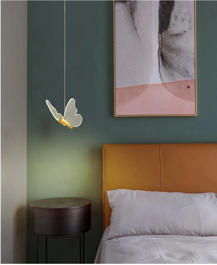 Panoch Acrylic Butterfly Chandelier Lamparas Colgantes Para