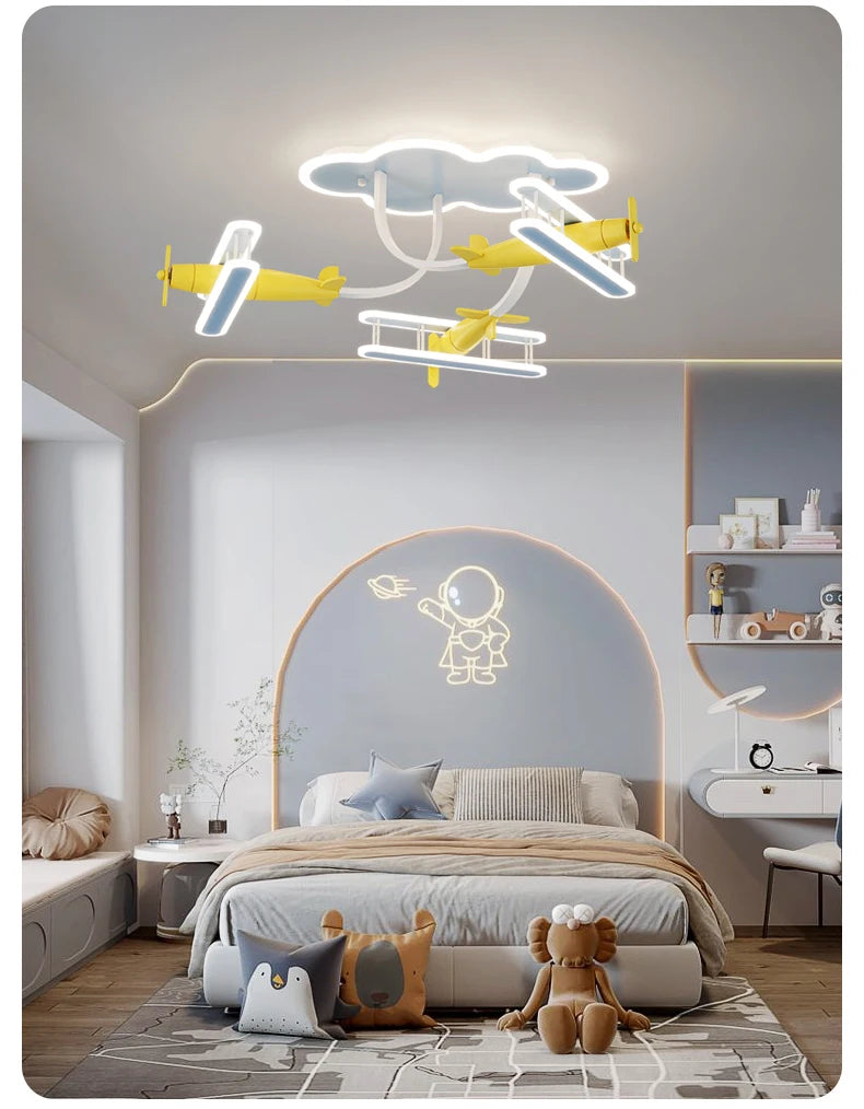 Airplane Lamps Cartoon Plane Chandelier Light for