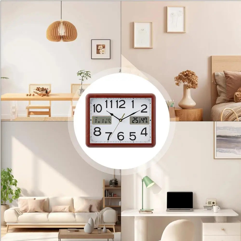 Wall Clock Retro Wall Clock with Silent Movement 28Cm