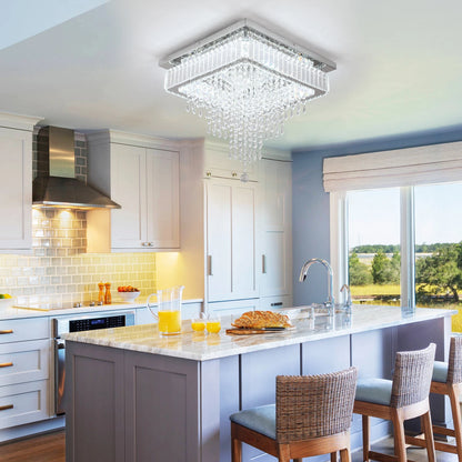 Modern Luxury Crystal Led Pendant Light Rain Drop