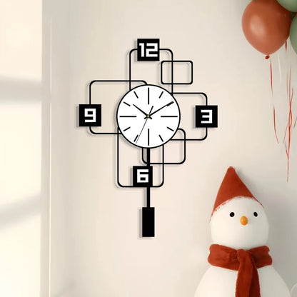Modern Minimalist Family Large Wall Clock Silent Wall Clock
