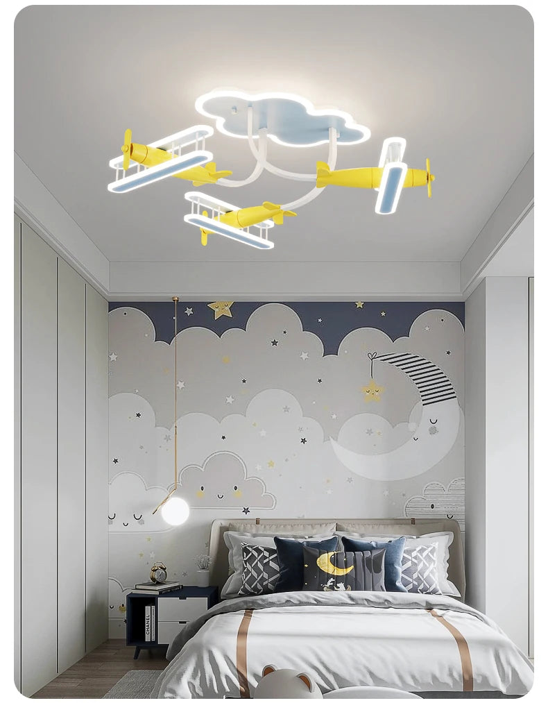 Airplane Lamps Cartoon Plane Chandelier Light for
