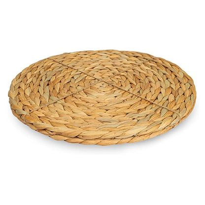 Natual Straw Weave Rattan round Placemats Cups Mat Dining