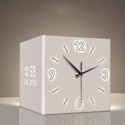 Double-Sided Corner Clock Modern Minimalist Calendar