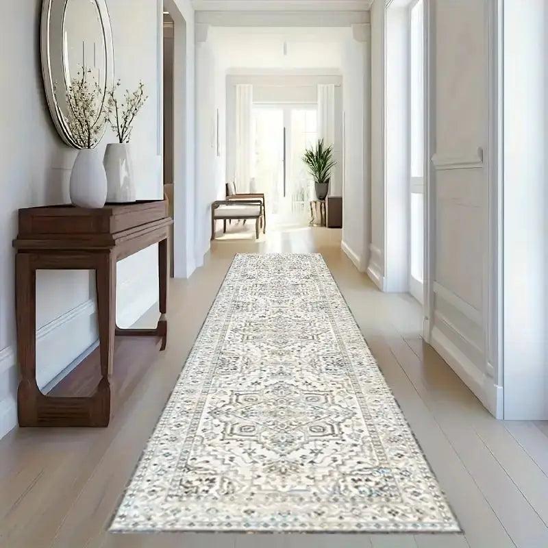 Bohemian Corridor Area Rug Crystal Velvet Long Rug for
