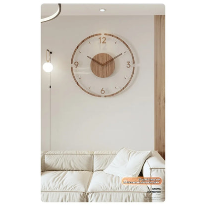 Hot Wall Clock Living Room Decoration Solid Wood Creative