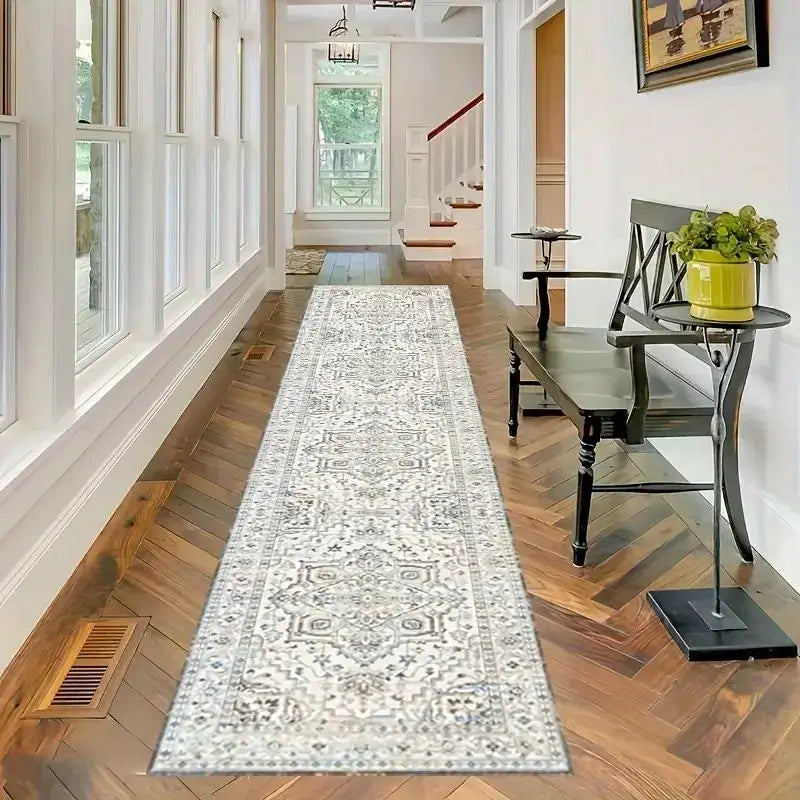Bohemian Corridor Area Rug Crystal Velvet Long Rug for