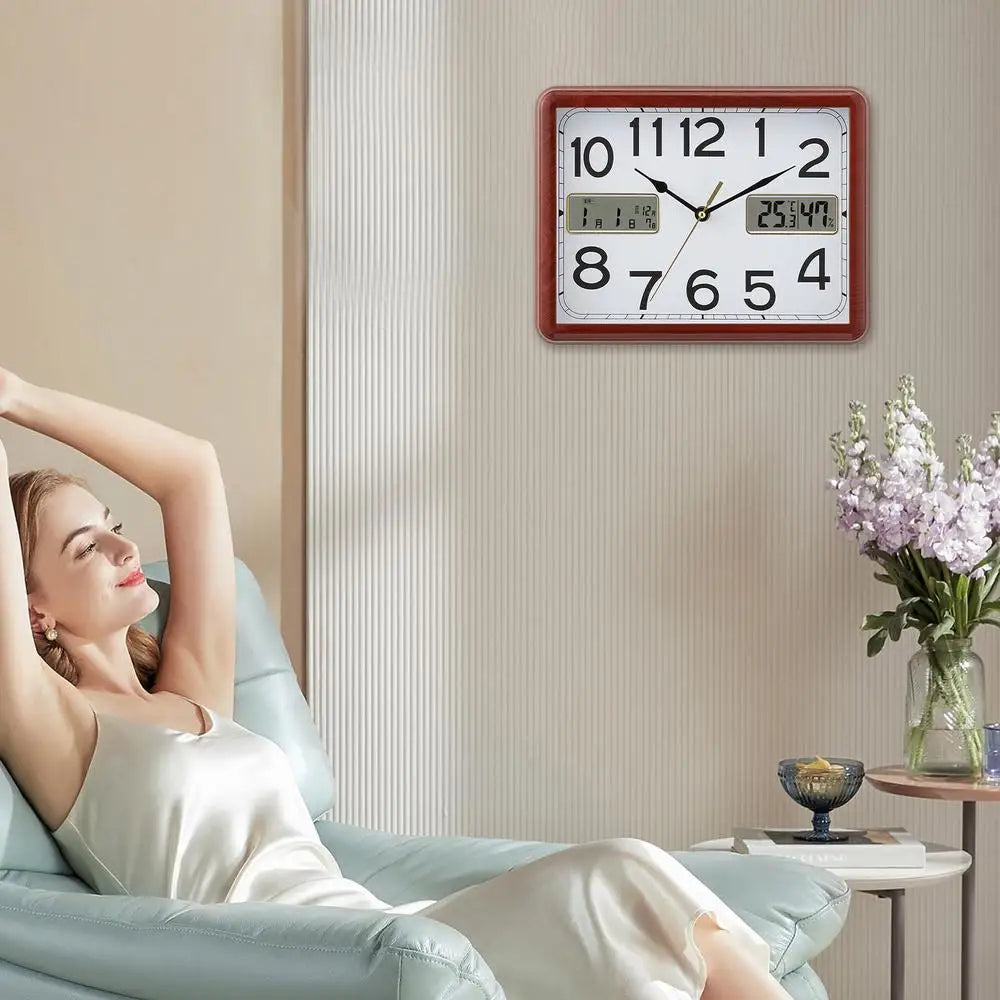 Wall Clock Retro Wall Clock with Silent Movement 28Cm