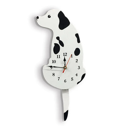 Personality New Diy Clock Living Room Acrylic Wag Tail Dog