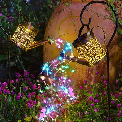 1Pc Solar Watering Can with Lights Solar Lanterns Outdoor