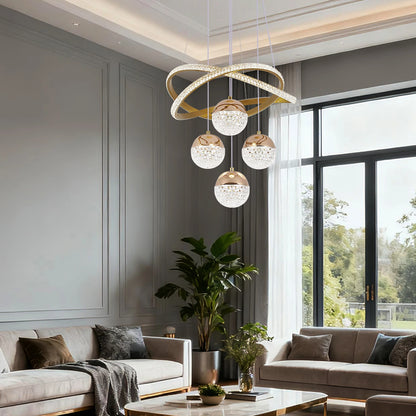 Modern LED Chandelier Lighting Three LED Colors Nordic