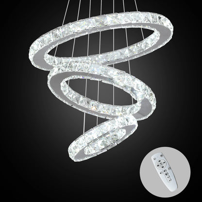 Modern Pendant Lighting Rings Led Crystal Chandelier