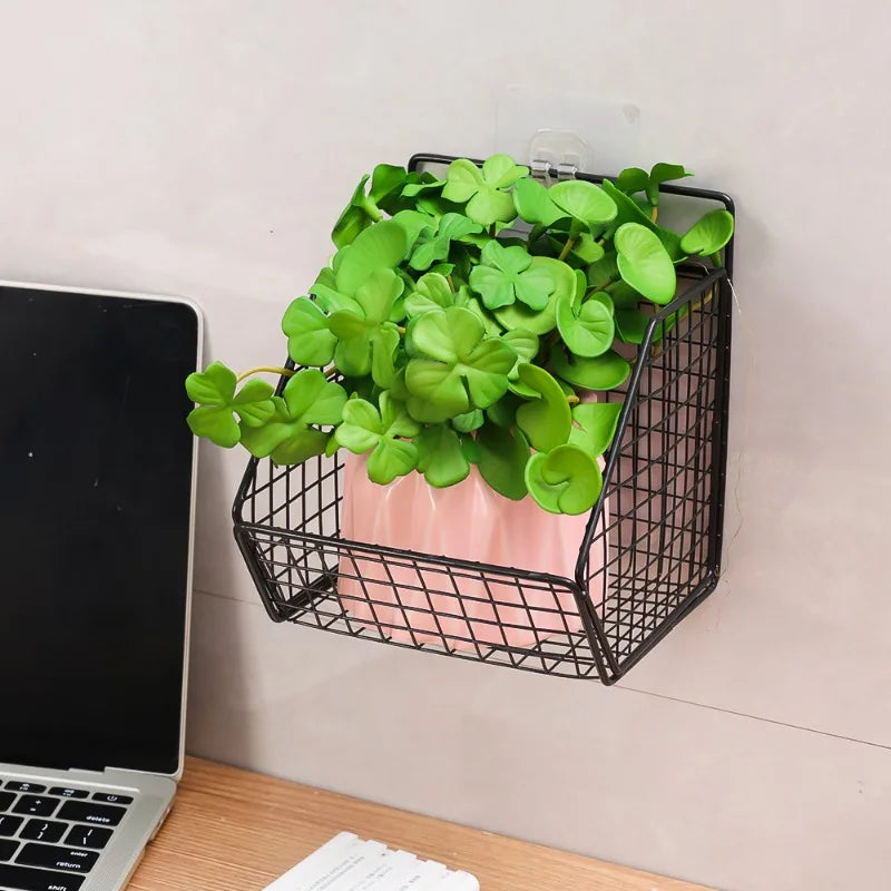 Kitchen Wall Mounted Storage Rack Vegetables Fruits Holder