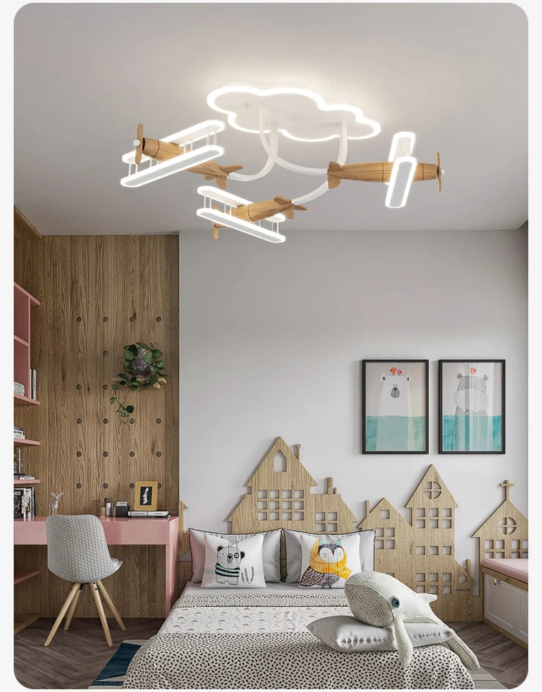 Airplane Lamps Cartoon Plane Chandelier Light for