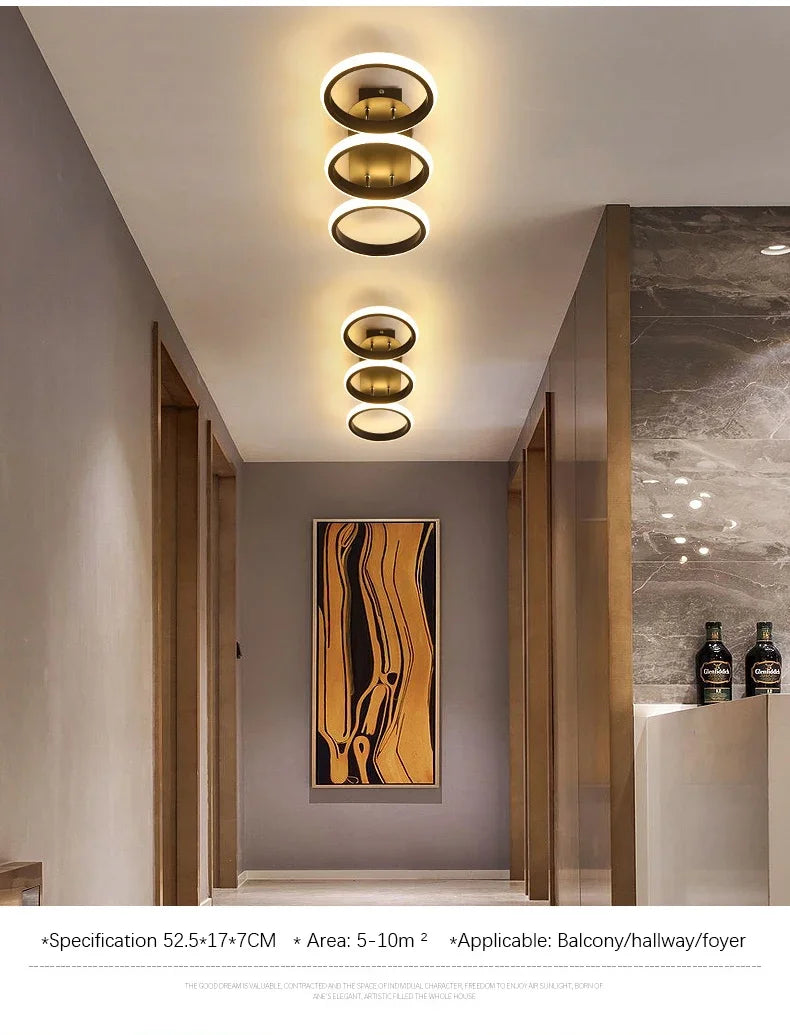 Nordic LED Ceiling Lamp Chandelier for Living Room Corridor
