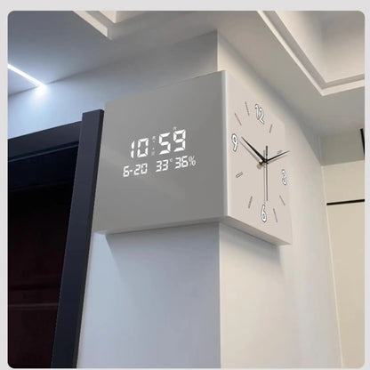 Double-Sided Corner Clock Modern Minimalist Calendar