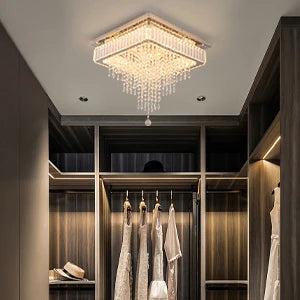Modern Luxury Crystal Led Pendant Light Rain Drop