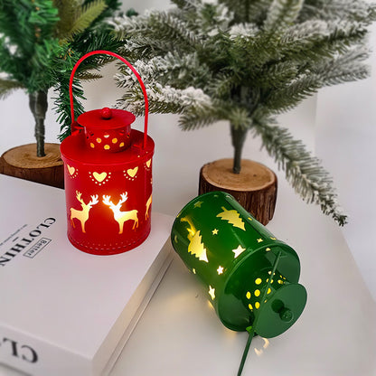 Nordic LED Candle Lanterns, red and green
