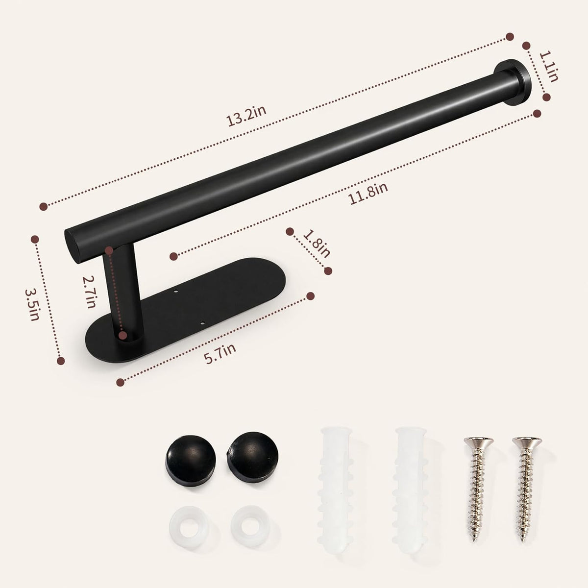 Paper Towel Holder under Cabinet Wall Mount for Kitchen Paper Towel