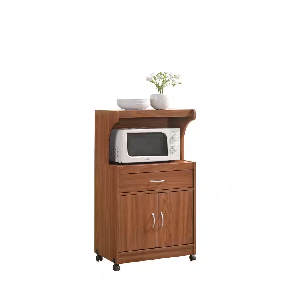Cherry Microwave Cart with Storage